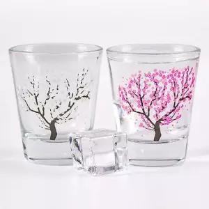 술따르면 꽃피는 술잔 벚꽃 소주잔 세트 4P M12234 벚꽃소주잔 꽃피는술잔 꽃피는소주잔 쏘주잔