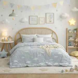 [롯데백화점]박홍근홈패션 리바2 신학기 기숙사 면 100 침구풀세트 싱글(S) 베개솜포함