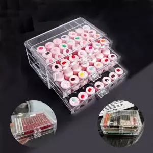 네일아트 넓고 깔끔한 서랍형 3단 투명 아크릴 보관함 WFHICV4