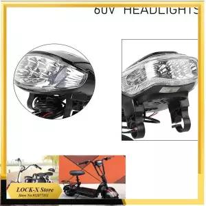 60V 전기 스케이트보드 헤드라이트 액세서리 계기판 키 배터리 디스플레이 키가 있는 전면 헤드라이트