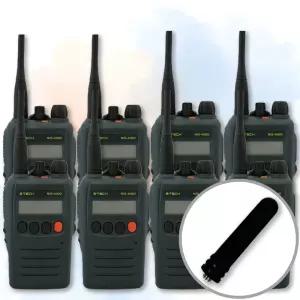 ETECH 이테크 NIS-400D NIS400D 고출력 업무용 디지털 무전기 + 고감도 숏안테나 8대 세트 