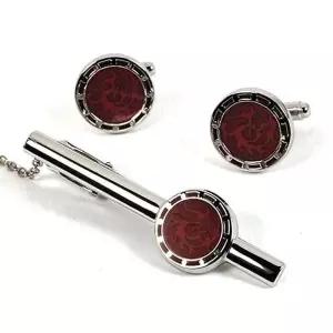 적색 삼족오타이핀세트 문양타이핀커프스 삼족오문양 (WFKC5L6)