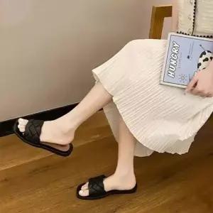 예쁜 인기 여름 트위스트 슬리퍼 감성 교사 사무실 야