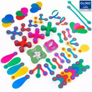 클릭소 클래스룸팩 자석 블록 조립 결합 만들기 어린이 블럭놀이 (100p) 만능 연결놀이