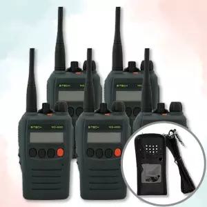 ETECH 이테크 NIS-400D NIS400D 고출력 업무용 디지털 무전기 + 고급 가죽케이스 5대 세트 