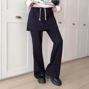 [하프클럽/옷자락]여성 겨울 기모 스판 부츠컷 치마바지