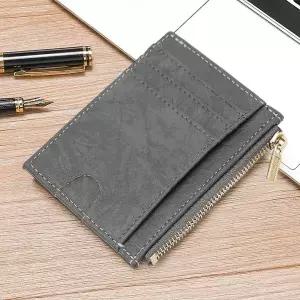 고품질 빈티지 인조가죽 카드지갑 얇은 카드홀더 교통카드지갑 (WFKDVZG)