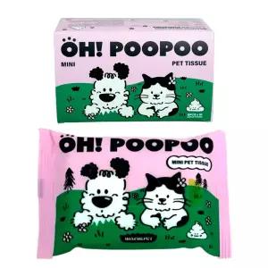 몽셰펫 강아지 고양이 항균 물티슈 손발 엉덩이 휴대용 펫티슈 8개입 30개