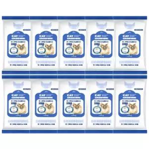 고양이 전용 물티슈 닥터티슈 캣 그루밍 10개 동물병원 물티슈