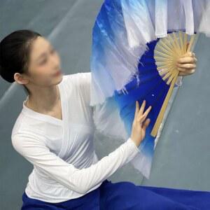 무용복 상의 하의 무용복 발레 입시복 부채춤 블랙 고전 미드슬리브 현대무용의상 연습