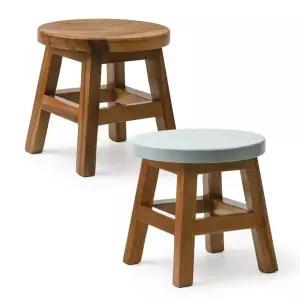예쁜 우드 감성 나무 원목 의자 스툴 2color미니 낮은 가습기받침대 화분 선반 오브제 통원목 간이 체어 가