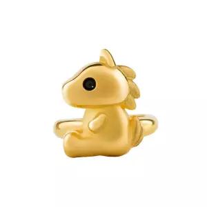 [뽀르띠] 순금 24K 1.875g 말띠 붉은 말 돌반지