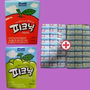 피크닉 사과 200ml 24개 청포도 200ml 24개 주스 사과맛 (1srr)