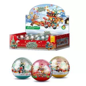 크리스마스 루돌프 썰매 캡슐 블럭 12개 1세트블럭놀이 조립완구 크리스마