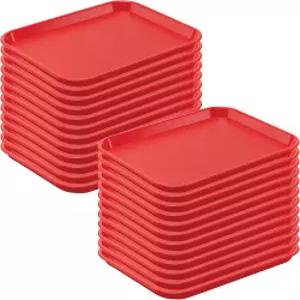 CenPro 10 x14 레드 플라스틱 식품 서비스 카페테리아 패스트푸드 트레이 24 /pk 29A145