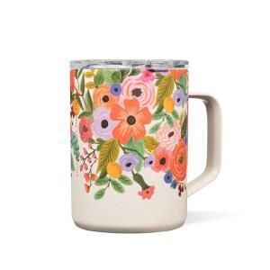 [미국배송] 코크시클 X 라이플 페이퍼 CO. 뚜껑과 손잡이가 있는 트리플 단열 커피 머그잔 - 음료를 3시간 이상 뜨겁게 유지 엄마를 위한 선물 어버이날이나 크리스마스에 좋은 16온스 가든 파티