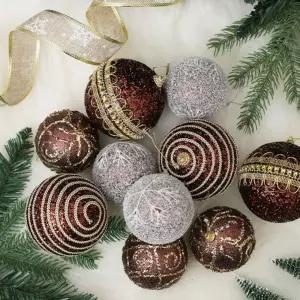 (도토로) 글로우 수제볼 트리 오너먼트 세트(브라운 01)꾸미기 크리스마스장식품 데코 용품 소품 꾸미기