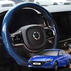 아반떼CN7핸들커버 카본 그립 타공형핸들카바 타공 논슬립 자동차 가죽 투톤 원톤 대형 겨울 극세사 타형