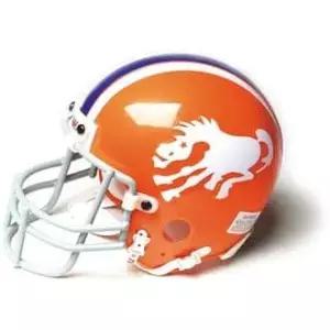 덴버 브롱코스1966 리델의 정통 미니 NFL 스로우백 헬멧