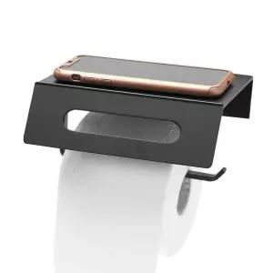 블랙알미늄 거치대겸용 휴지걸이 화장실 이소품 용품 홀더 지홀더 욕실 리빙 지걸이