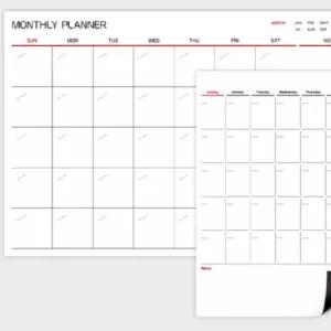 자석 먼슬리 플래너 화이트보드 600X 400 수업 붙이는는칠판 시트지 매직 한글 학원 교구 공부방 사무용 플