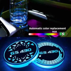 렉서스 GS430 자동차 액세서리용 USB 충전식 차량용 물병 홀더 다색 코스터 매트 정리함