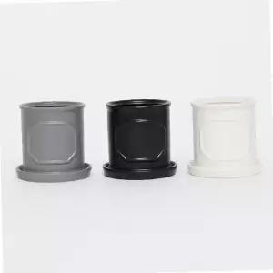 모던레시피 몰딩 로마주 도자기 화분 받침 세트 16x17cm 15x20cm