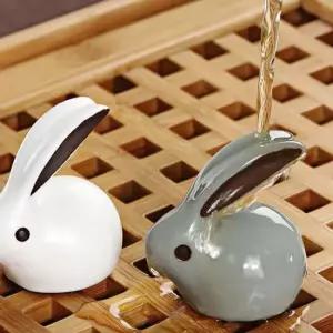 도자기 토끼 차총 다기 다도 귀여운 인테리어 소품 선물용 세미락 주방용품 차놀이 토끼차총