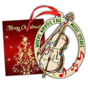 첼로 크리스마스 장식품, 트리 장식용 악기 기념품 첼리스트 애호가를 위한 선물 선생님 남성 여성, 단어 실패 음악이 들려주는