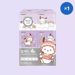 깨끗한나라 포차코 미용티슈 미니 딥무드 에센셜 140매 6입