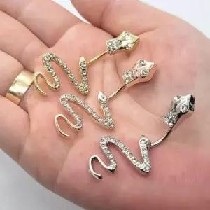 블링블링 써지컬 316L 스네이크 배꼽 바디 피어싱 3종 WFISMGR