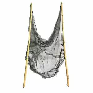 대나무 족대 1개 그물망 무게추 바구니 물고기 뜰채 뜰망