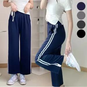 트레이닝 일자 추리닝 밴딩 여자 팬츠 바지 두줄 허리