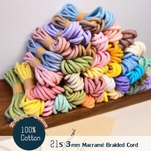 3M 호환m 스크랩 번들 팩 마크라메 로프 순면 땋은 코드 남은 것 공예 직조