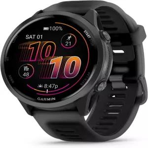 Garmin 포러너 570 47mm 어드밴스드 GPS 러닝 및 트라이애슬론 스마트워치 AMOLED 디스플레이 교육