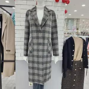 테일러드 울 체크 롱코트 BFHRX26650 1119896