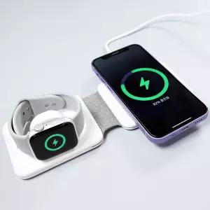 [퍼니메이커]맥세이프 3in1 휴대용 폴딩 무선충전기 3in1무선충전기 갤럭시무선충전기 워치무선충전기 스마