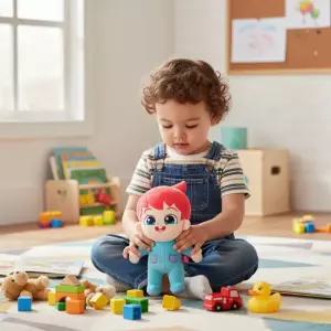 핑크퐁 베베핀 인형 30cm 봉제 애착인형 어린이 캐릭터 수면 생일 아동 역할놀이 귀여운