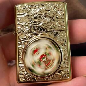 라온식 지포 라이터 쿠퍼 복잡한 부처 엠블럼 디자인 방풍 컬렉션 인 박스