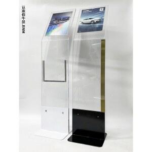 키오스크 거치대 무인매장 태블릿 투명 그레이낮은바닥 10 1 5 받침대 L자형 스탠딩