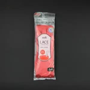 크린랩- 레이스고무장갑 코랄 소