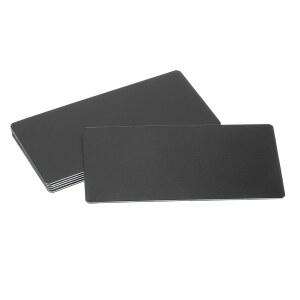 6/12Pcs 빈 새겨진 금속 이름 플레이트 강한 접착 명찰 양극 된 알루미늄 빈 플레이트 Bussness 카드