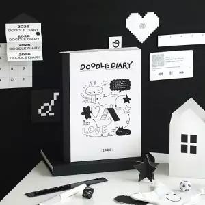 2026 두들 다이어리 위클리 플래너 (3포켓 미니파일 포함)