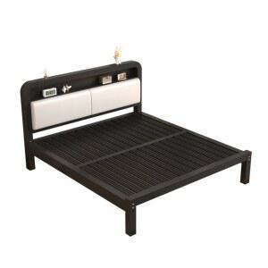 철제침대 더블침대 가정용 안방 싱글침대 두껍고 보강된 소프트백침대 철골침대