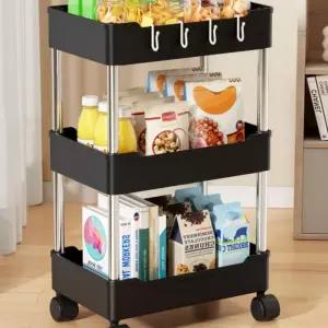 이동식 정리 선반 생활용품 수납 진열대 다용도 이동형