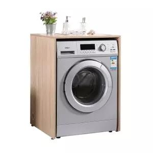 식기세척기 커버장 드럼세탁기 선반 거치대 화이트 내추럴우드컬러 65x60x87 다층