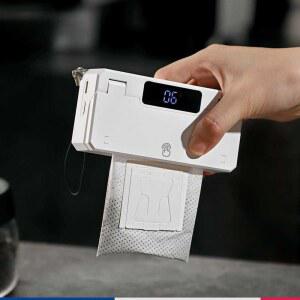 드립백 실링기 티백 밀봉기 화이트 5단 조절 커피 핸드실러 카페 속도 포장기