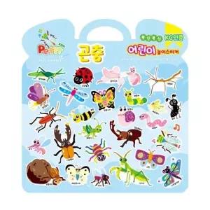 쁘띠스티커나라 DA6029 교육용(곤충) 캐스팅 말랑 놀이 학습 스티커