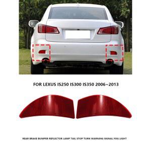 렉서스 IS250 IS300 2006 2007 2008 2009 2010-2017 리어 범퍼 리플렉터, ABS 레드 리어 브레이크 램프 리플렉터 라이트 커버