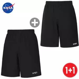 NASA 나사 면혼방 반바지+우븐 반바지 N-055PBK+N-056PBK 5부 반바지 남자 여성 공용 2종 세트